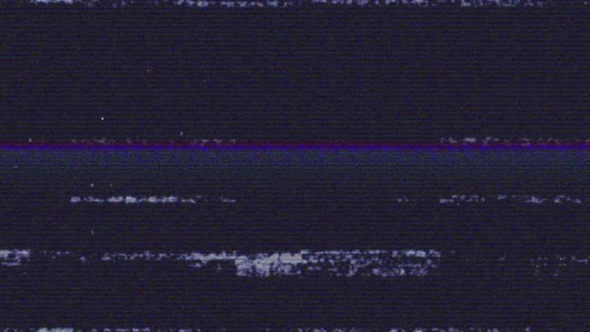 Animated diagonal light beam cutting across digital glitchy screen revealing scan lines and static. Cyberspace, abstract, neon, futuristic, digital, technology, glitch art