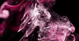 Swirling particle cloud showing floating code snippets and circular eco icons in 3D animated render. Abstract, futuristic, data, visualization, environmental, digital, vibrant - Powered by Shutterstock - Get 15% off with code: PIKWIZARD15