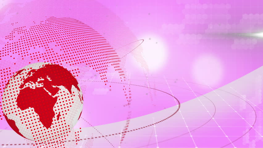 Rotating stylized red white globe showing Americas, featuring orbit lines, grid and hexagonal bokeh. Geography, global, technology, digital, sci-fi, innovation, network - Powered by Shutterstock - Get 15% off with code: PIKWIZARD15