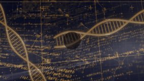 Golden DNA double helix floating over dark grid, linking glowing network icons in flat design. Futuristic, technology, connectivity, innovation, digital, cyber, abstract - Powered by Shutterstock - Get 15% off with code: PIKWIZARD15