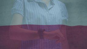 Woman at transparent display, using stylus and navigating animated financial line chart dashboard. Technology, data, analytics, digital, innovation, modern, professional - Powered by Shutterstock - Get 15% off with code: PIKWIZARD15