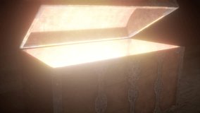 A cinematic close-up of a treasure chest opening, revealing glowing contents with dramatic lighting, mystery, and fantasy elements. - Powered by Shutterstock - Get 15% off with code: PIKWIZARD15