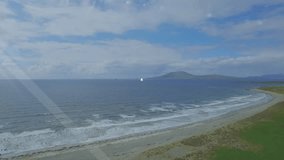 Teal white user avatar being animated over coastal scene, connecting icons across grassy dunes. Coastline, connectivity, digital, abstract, communication, outdoor, modern - Powered by Shutterstock - Get 15% off with code: PIKWIZARD15