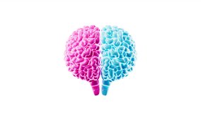 The human brain and brain waves with alpha channel, brain consciousness and thinking, 3d rendering. Motion Graphic. - Powered by Shutterstock - Get 15% off with code: PIKWIZARD15