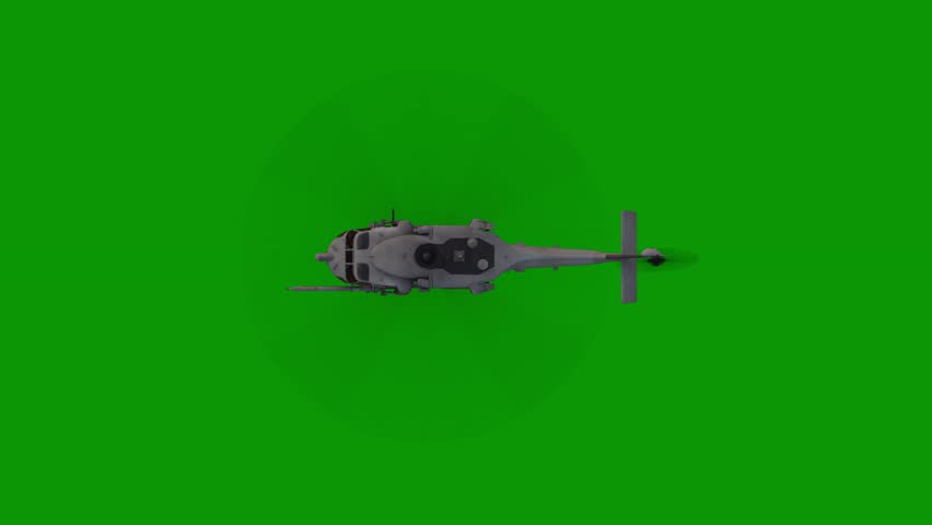 Helicopter flying at a smooth angle, ideal for professional video projects with clear perspectives.