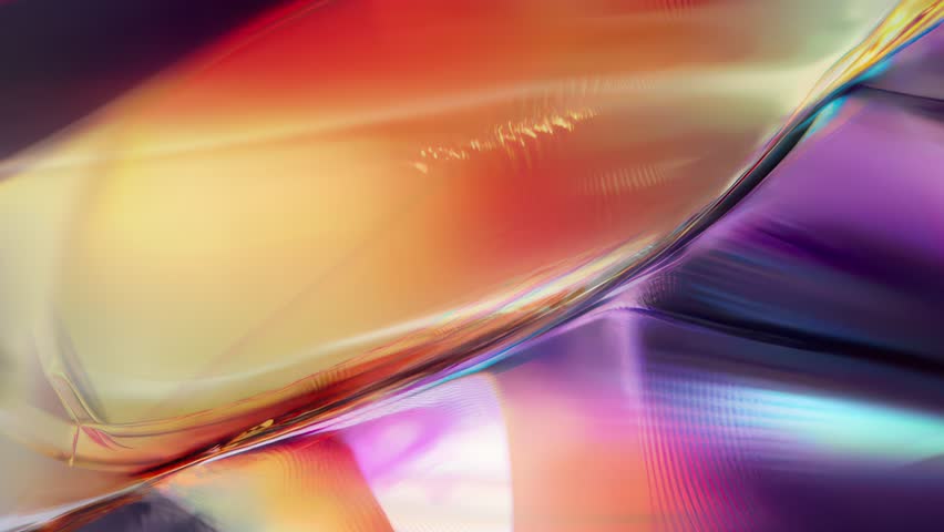 Vibrant glitch background with iridescent and holographic effects. Perfect for futuristic and cyberpunk video projects, music videos, or digital art with neon elements