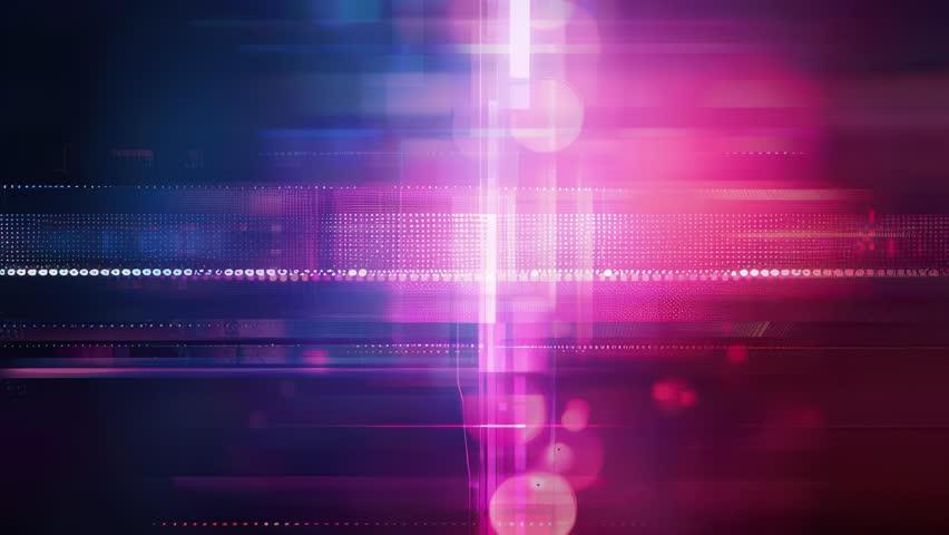 Glitch video background with iridescent effects and holographic textures. Perfect for tech-themed projects, digital art, or music videos with a retro-futuristic aesthetic