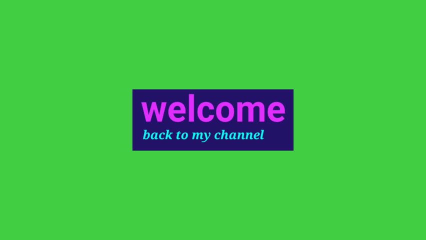 Welcome back to my channel intro design 