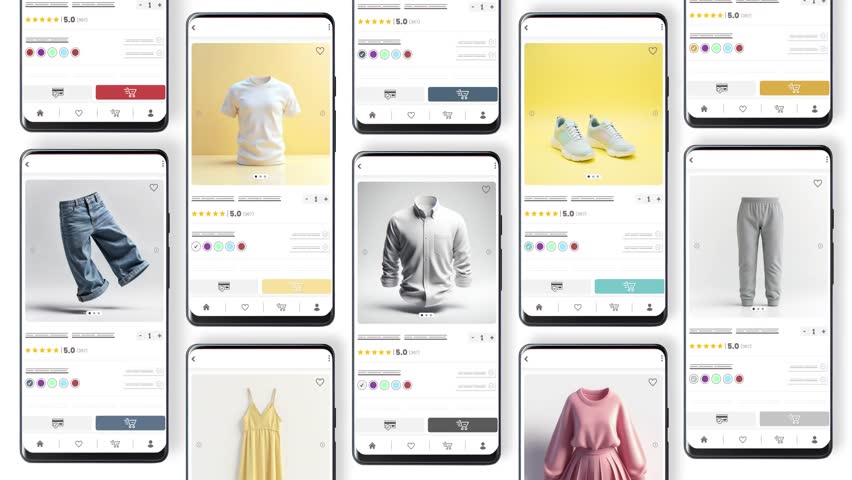 E-commerce sales of clothing products by phone