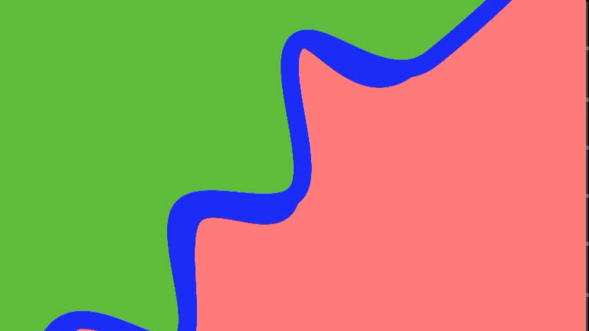 Colorful bright abstract geometric screen loader or Loopless motion design for intro or translation