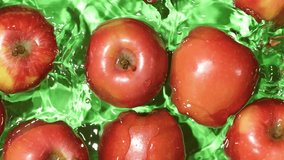 Apple Splash in Water Fresh Fruit Top View Slow Motion - Powered by Shutterstock - Get 15% off with code: PIKWIZARD15