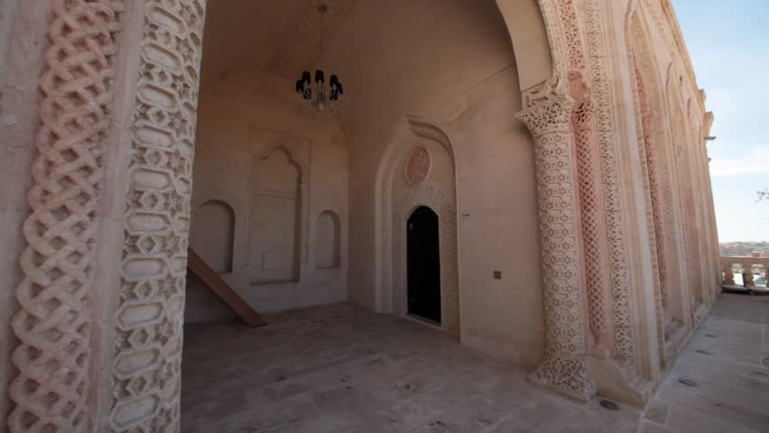 The door of Stone House in Mardin City in Turkey