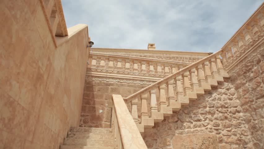 Steps in Stone houses in Mardin, Turkey