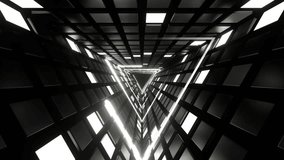 White Neon Triangle Tunnel Background VJ Loop in 4K - Powered by Shutterstock - Get 15% off with code: PIKWIZARD15