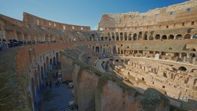 Ruins of Roman Coliseum from the sand. View of the colosseum from the inside. Rome, Italy - Powered by Shutterstock - Get 15% off with code: PIKWIZARD15