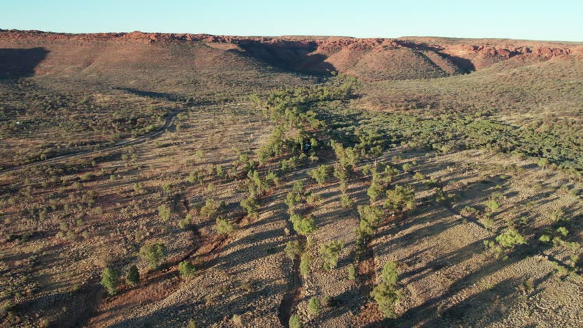 Sideways aerial footage of King