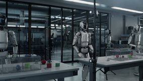 Concept: Humanoid Robot Research and Development Center. Education and Training Process of General Purpose AI-enabled Robot, it Solves Challenges, Demonstrates Reasoning Skills and Agility - Powered by Shutterstock - Get 15% off with code: PIKWIZARD15