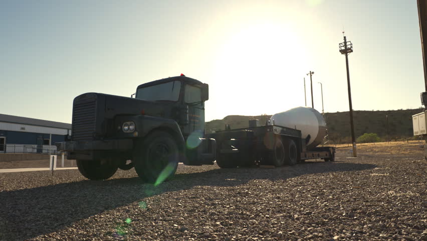 Vintage Military Truck Trailer Desert Sun Flare Museum