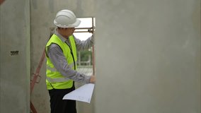 Engineers construction projects inspect and supervise the construction of building walls and foundations of residential buildings - Powered by Shutterstock - Get 15% off with code: PIKWIZARD15