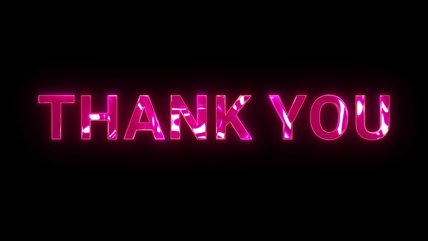 Glitch animation with "Thank You" text, transparent background, futuristic design, pixelated effect, vibrant colors, neon glitch, perfect for gaming, streaming, and tech visuals.