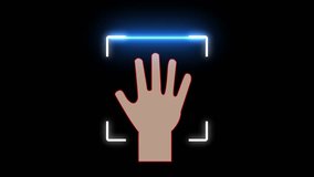 Futuristic Biometric Hand Scan with Red Laser for Access Control and Security Systems - Powered by Shutterstock - Get 15% off with code: PIKWIZARD15