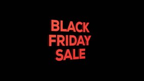 black friday sale 3D text looped animation with discount sale on red black white 4k background. super offer discount. black friday sales - Powered by Shutterstock - Get 15% off with code: PIKWIZARD15