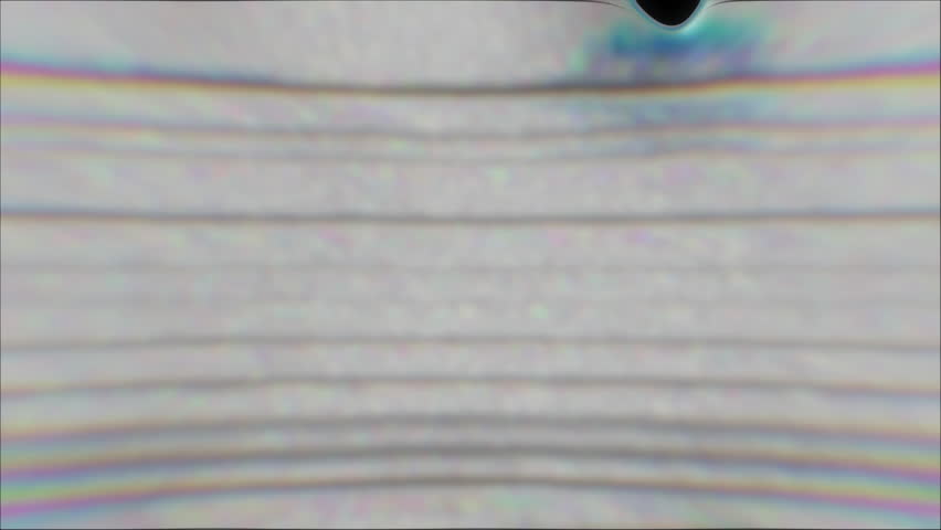 White surface distorting and showing chromatic aberration. Design