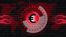 Euro stable coin currency business and digital money symbol abstract digital concept.. Cyber technology abstract concept icon seamless and loop simple 4k animation. - Powered by Shutterstock - Get 15% off with code: PIKWIZARD15