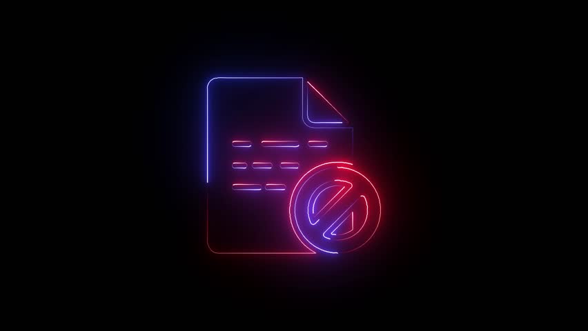 Neon style access denied animation website permission blocked.