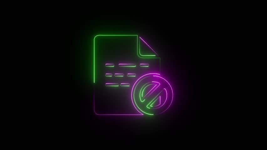 Neon style access denied animation website permission blocked.