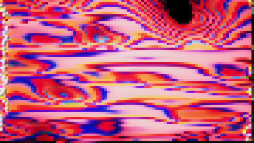 Pixel sorting abstract glitch art showing distorted chromatic aberration. Design
