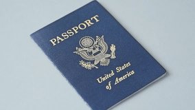 US passport for travelling, flying and doing business. USA document, id for crossing the border - Powered by Shutterstock - Get 15% off with code: PIKWIZARD15