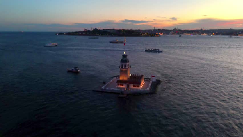 A captivating aerial shot of the Maiden