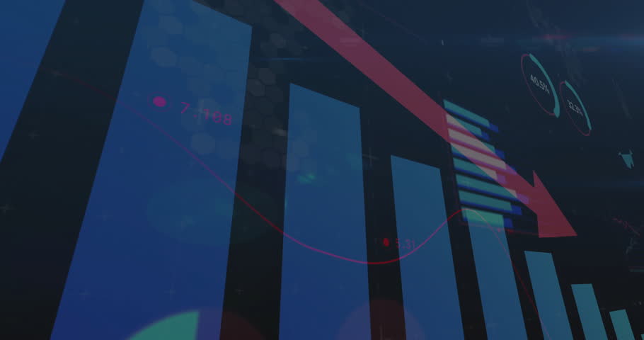 Network interface being animated with silhouetted towers and red data arcs over login table overlay. Technology, cybersecurity, data visualization, digital, communication, infrastructure, abstract