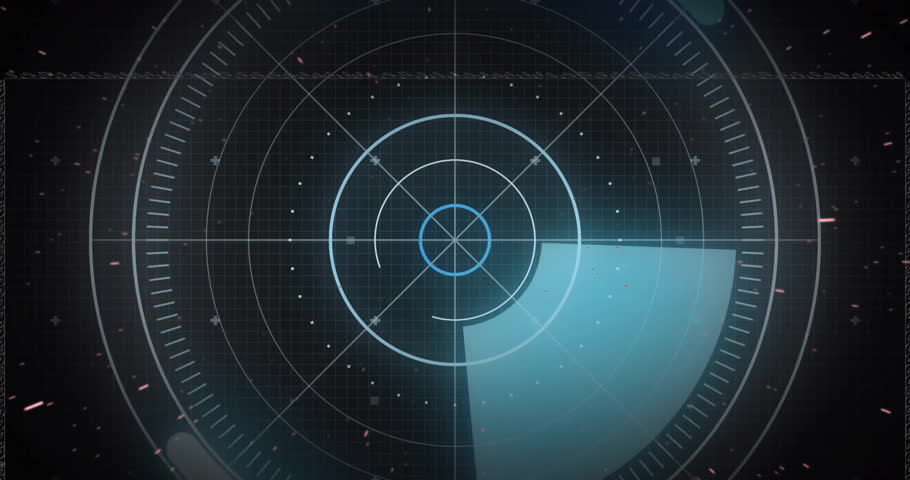 Central HUD globe projecting red dotted map while scanning code streams and radial white connectors. Futuristic, data, analytics, interface, technology, visualization, digital