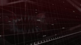 Digital chart showing red zigzag line trending downward across dark grid with white numeric labels. Financial analysis, data visualization, analytics, technology, business intelligence, investment, - Powered by Shutterstock - Get 15% off with code: PIKWIZARD15