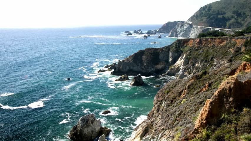 Dramatic Coastal Cliffs and Ocean Waves Landscape