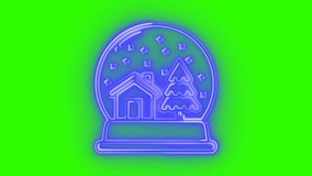 snow globe icon animation on green screen background,	
 - Powered by Shutterstock - Get 15% off with code: PIKWIZARD15