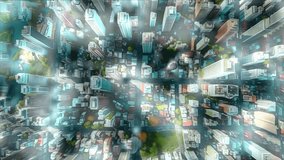 Helicopter flying around a city - Powered by Shutterstock - Get 15% off with code: PIKWIZARD15