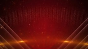Abstract glittering shiny red particles falling golden stars. luxury shiny glamorous awards ceremony Abstract tail particle falling new year, Christmas festival, award celebration 4K motion background - Powered by Shutterstock - Get 15% off with code: PIKWIZARD15