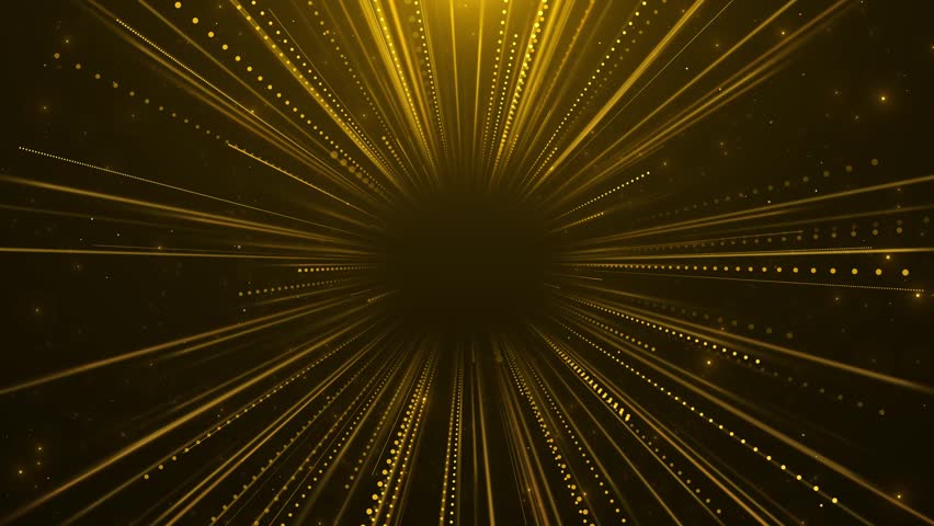 Gold dust particles fly slow motion air Dust Particles Background Bokeh Lights Flying through a Tunnel particles. stars, lights and particles. Luxury gold light streak. Particle luxury awards ceremony