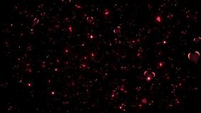 Valentine's day animation hearts greeting love hearts. Festival of bokeh, hearts for valentine day, mom day, wedding anniversary. Seamless Background. Copy space shiny red hearts,love. 3D Illustration - Powered by Shutterstock - Get 15% off with code: PIKWIZARD15