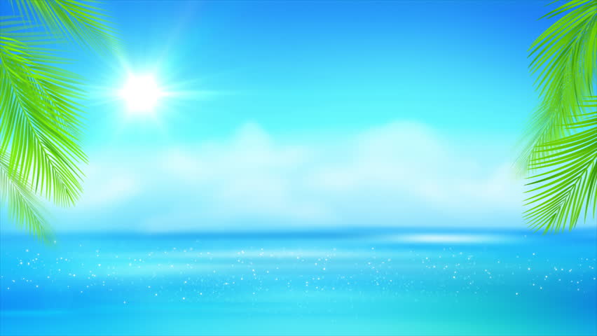 Animation of abstract summer beach background with waves, sun, and tropical colors. Perfect for vacation promos, travel reels, and summer-themed content