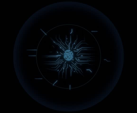 Technology-sensing fingerprint unlocking animation material