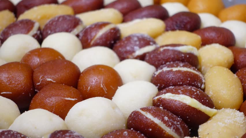 Assorted indian sweets in a bowl 