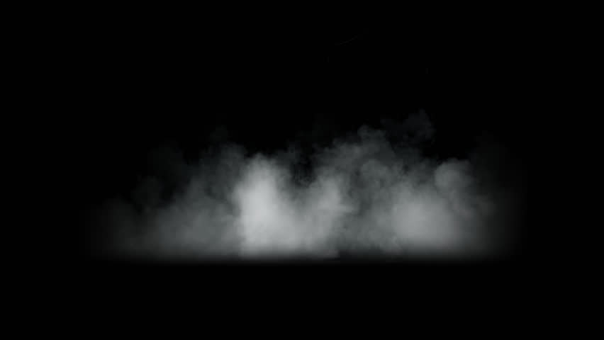 Super Slow Motion Shot of Atmospheric Smoke Slowly Floating on Black Background at 1000fps.
