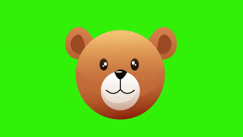 Cute Bear Face: An illustration of an adorable teddy bear face, perfect for children