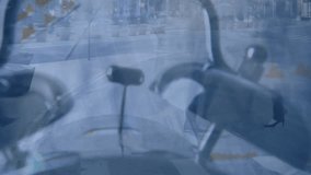 Two adults walking zebra crosswalk plaza under retro clock overlay, highlighting time management. Vintage, urban, layered, textured, outdoors, motivational, daily - Powered by Shutterstock - Get 15% off with code: PIKWIZARD15