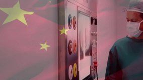 Surgeon and assistant examining radiograph on lit view box and adjusting imaging control panel. Medical, healthcare, diagnostics, hospital, professional, clinical, technology - Powered by Shutterstock - Get 15% off with code: PIKWIZARD15