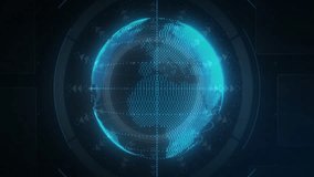 Technology icons being animated around glowing dotted globe, connecting devices in flat design. Digital, connectivity, futurism, network, innovation, cyberspace, data - Powered by Shutterstock - Get 15% off with code: PIKWIZARD15